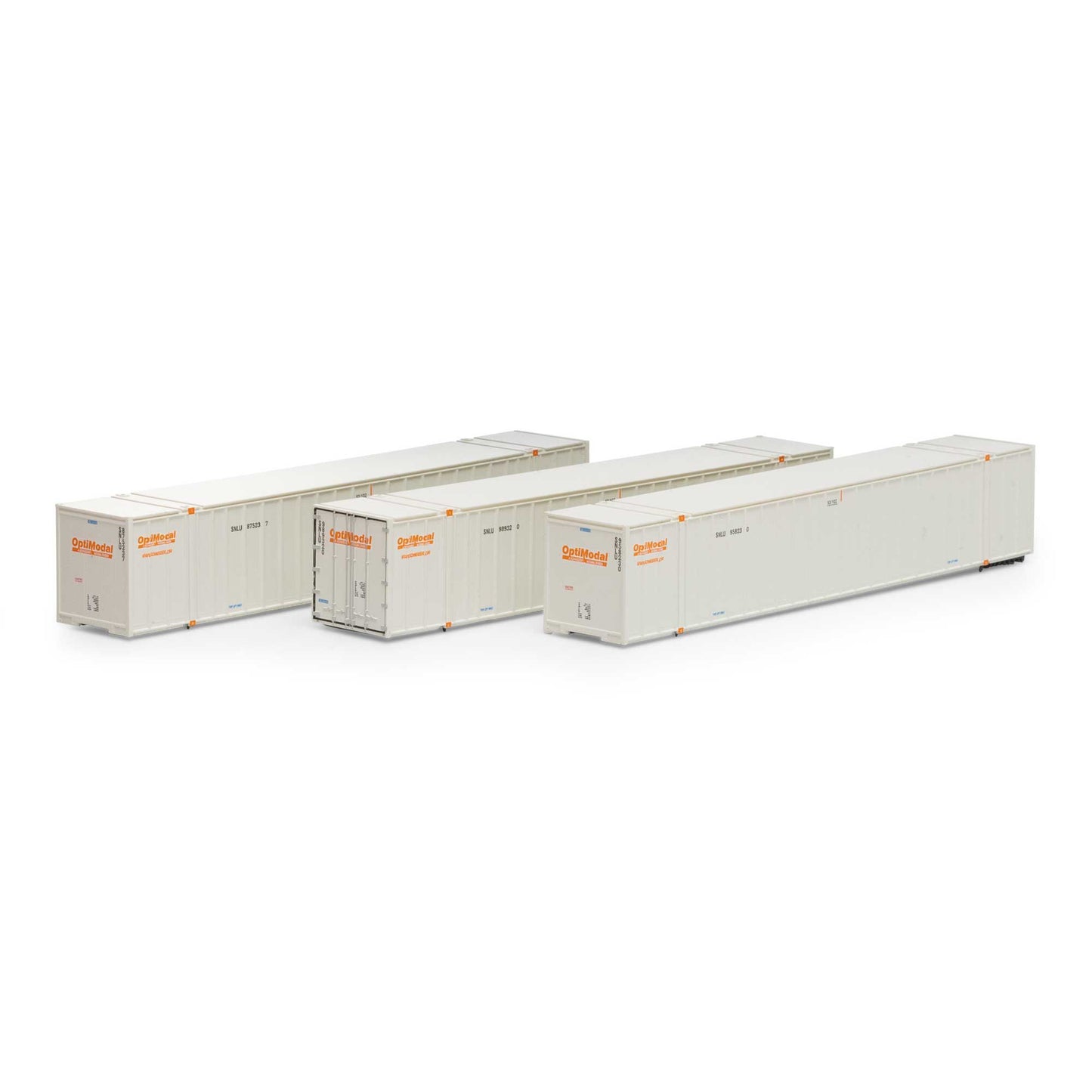 Athearn 17314 N Optimodal 53' Stoughton Containers #1 (Set of 3)