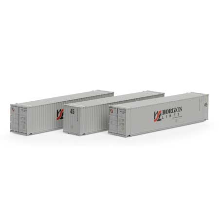 Athearn 17900 N Horizon Lines 45' Container #1 (Set of 3)