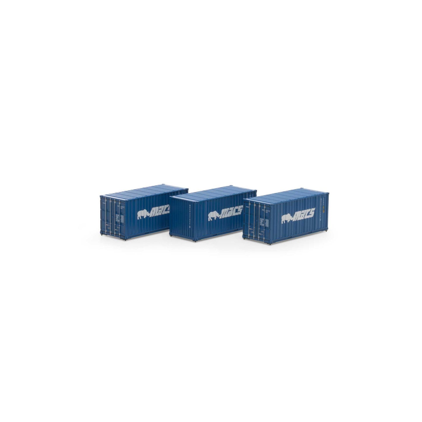 Athearn 27789 HO MOCU 20' Corrugated Container Ready-To-Run #1 (Set of 3)