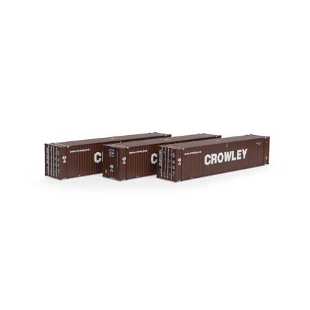 Athearn 28041 HO Crowley 45' Container Ready-To-Run #2 (Set of 3)