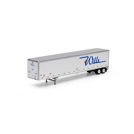Athearn 72813 HO Willis RTR 53' Wabash Plate Trailer #646