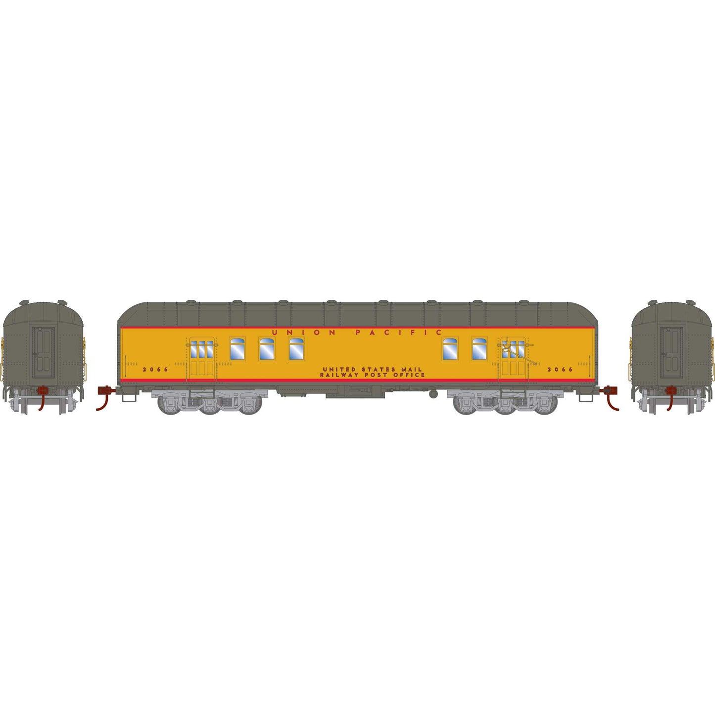 Athearn 73026 HO Union Pacific Arch Roof RPO Ready-To-Run #2066