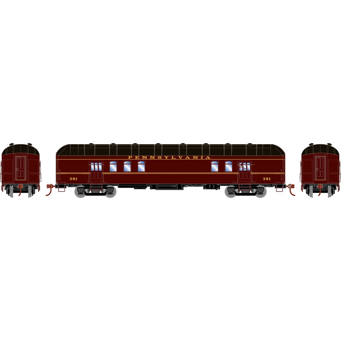 Athearn 73029 HO Pennsylvania Railroad Arch Roof Harriman RPO Ready-To-Run #391