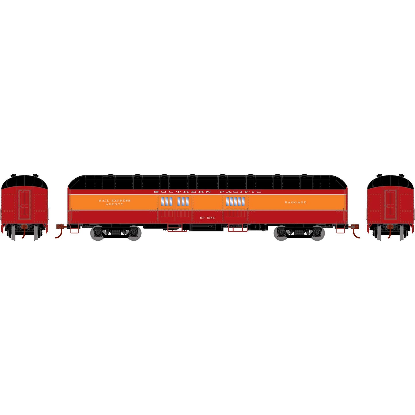 Athearn 73034 HO Southern Pacific Arch Roof Baggage Ready-To-Run #6185