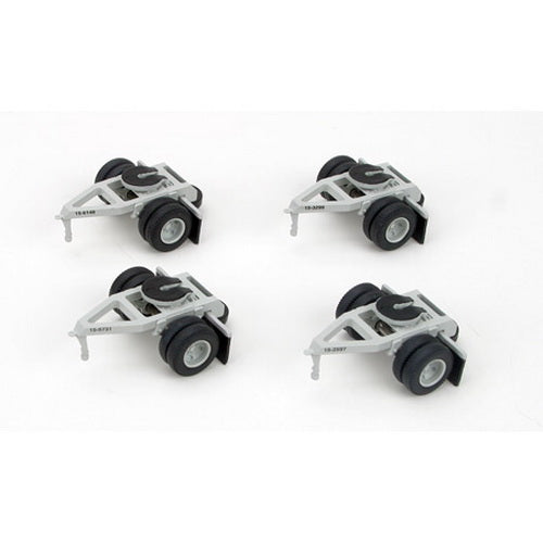 Athearn 91119 HO Gray Trailer Dolly - RTR (Set of 4)