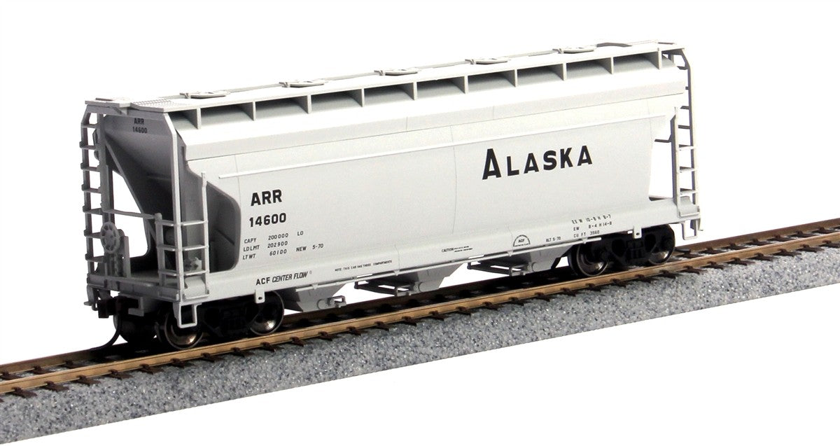 Atlas 20001135 HO Alaska Railroad ACF 3560 3-Bay Covered Hopper #14600