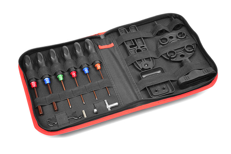 Corally 16250 RC Car Tool Set with Tool Bag (Set of 16)