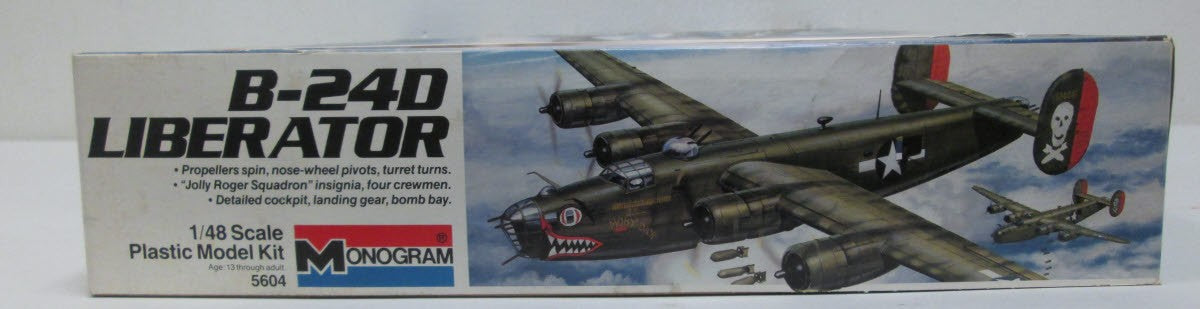 Monogram 5604 1:48 Scale B-24D Liberator Military Aircraft Plane Model Kit
