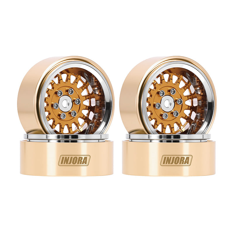 Injora YQW-MW1316GD Micro Crawlers Gold 1.3" ModuWheel -4.05mm Offset Wheels