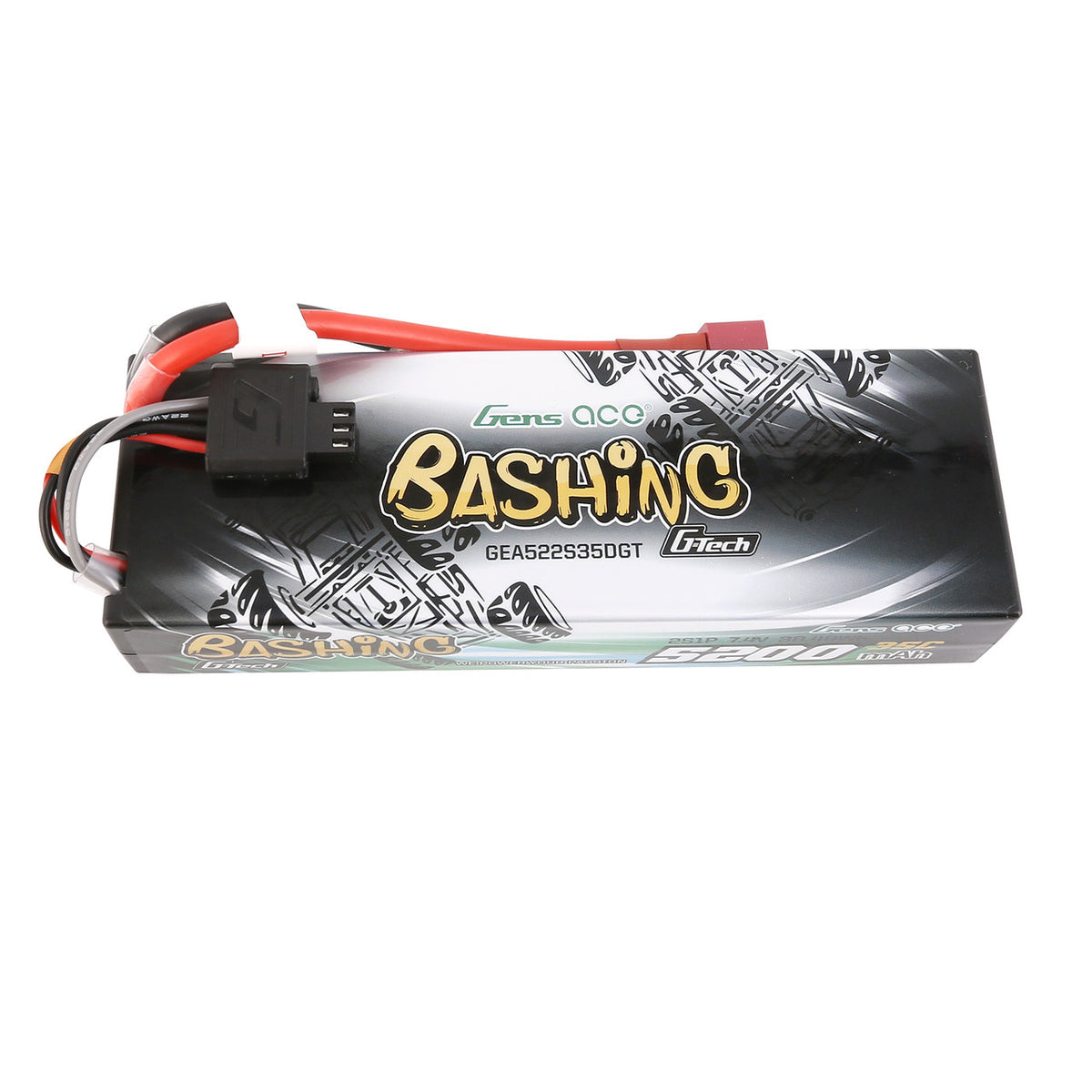 Gens Ace GEA522S35DGT 5200mAh 7.4V 2S1P 35C Car Lipo Battery Pack Hardcase 24#