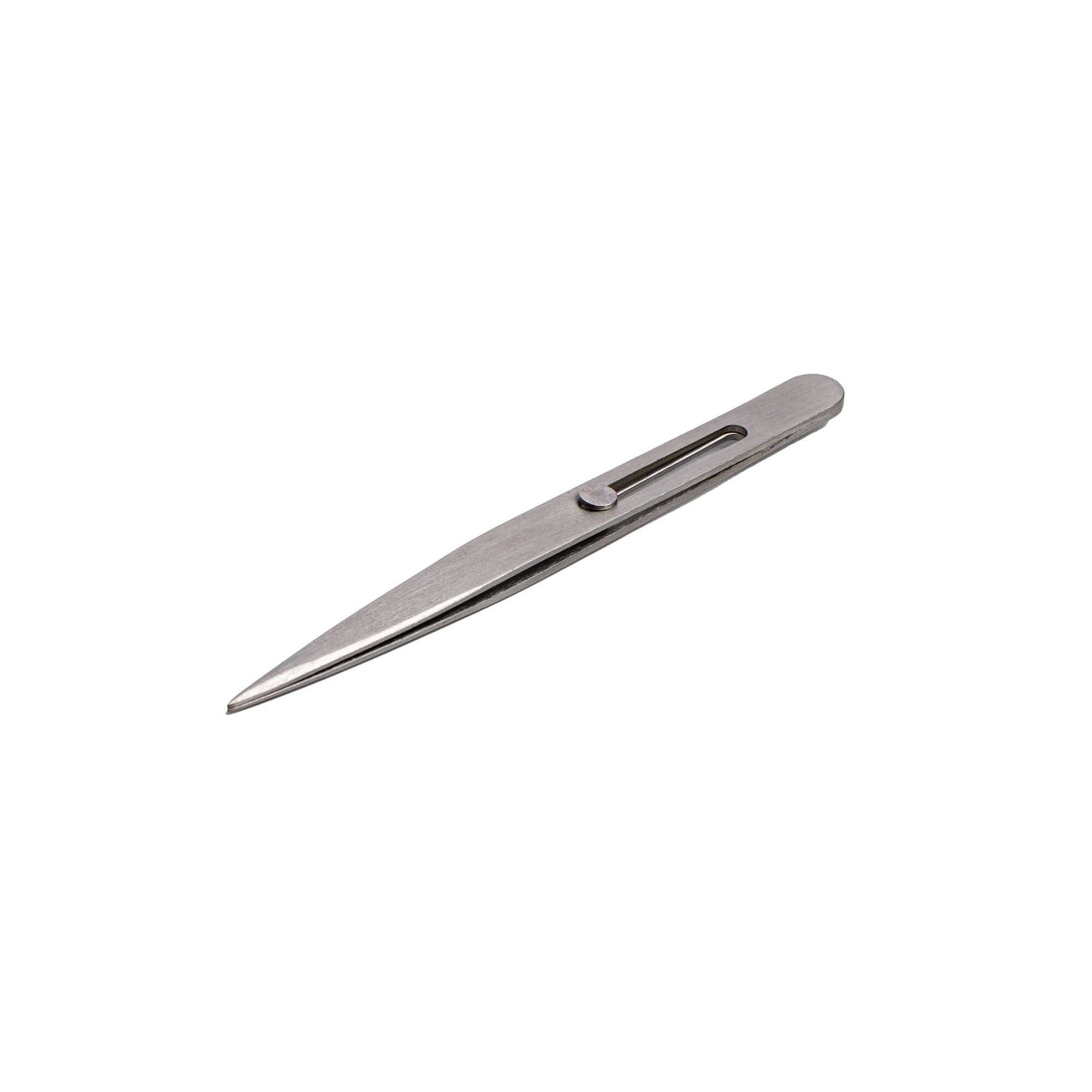 Hobby Essentials HDXK0133 4.75" Point Slide Lock Stainless Steel Tweezer