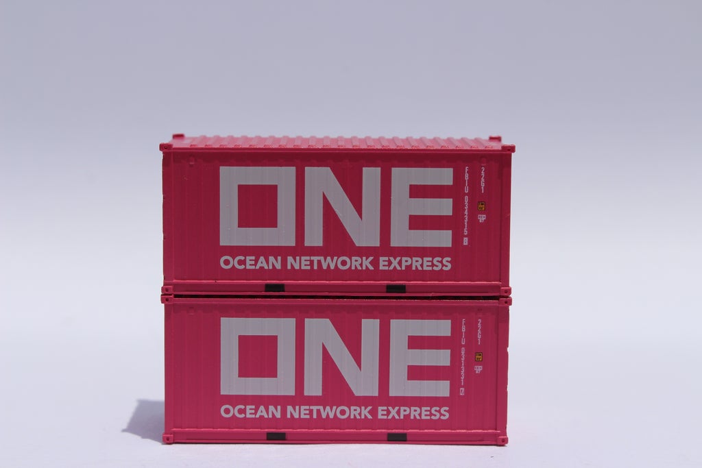 JTC Model Trains 205366 N ONE 20' Standard C.S. Container (Pack of 2)