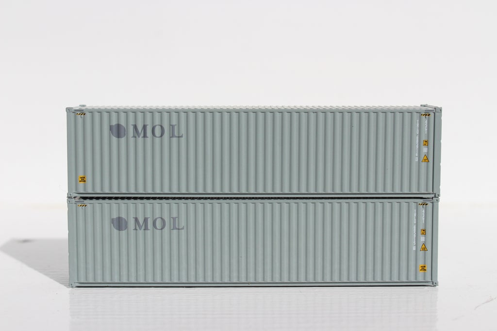 JTC Model Trains 405028 N TRANSAMERICA 40' High Cube C.S. Container (Pack of 2)