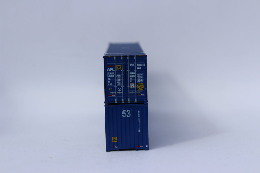 JTC Model Trains 535006 N APL "No Lift" Ocean 53' Containers Large Logo Set #1