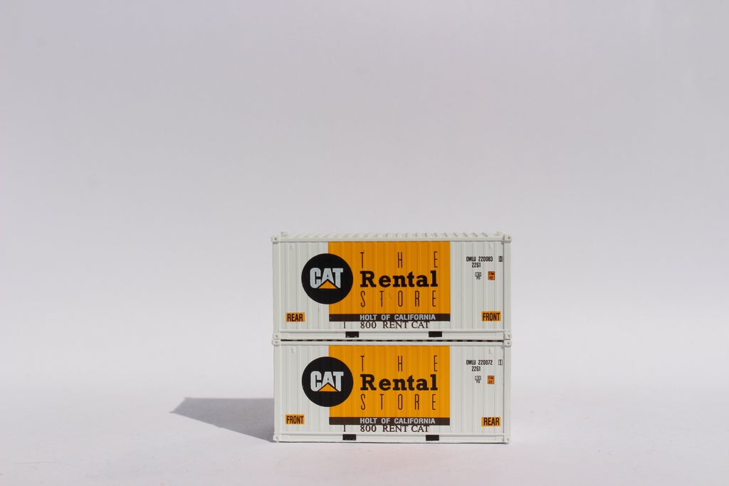 JTC Model Trains 205721 N CAT Rental 20' Standard Height Container (Pack of 2)