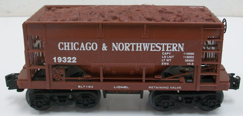 Lionel 6-19322 O Gauge Chicago & NorthWestern Ore Car W/Load #19322 EX/Box