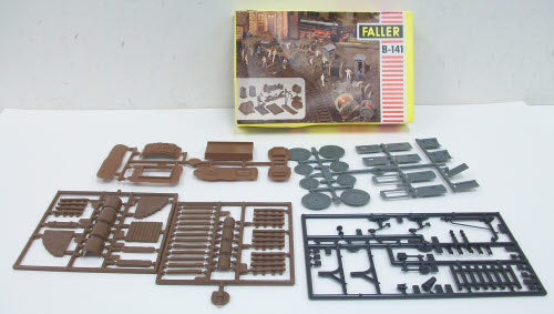 Faller B-141 HO Scale Work Site Accessories Model Building Kit