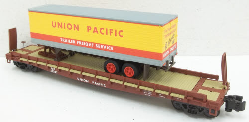 S-Helper 00184 O Gauge Union Pacific Flatcar With Union Pacific Trailer #15321 EX/Box