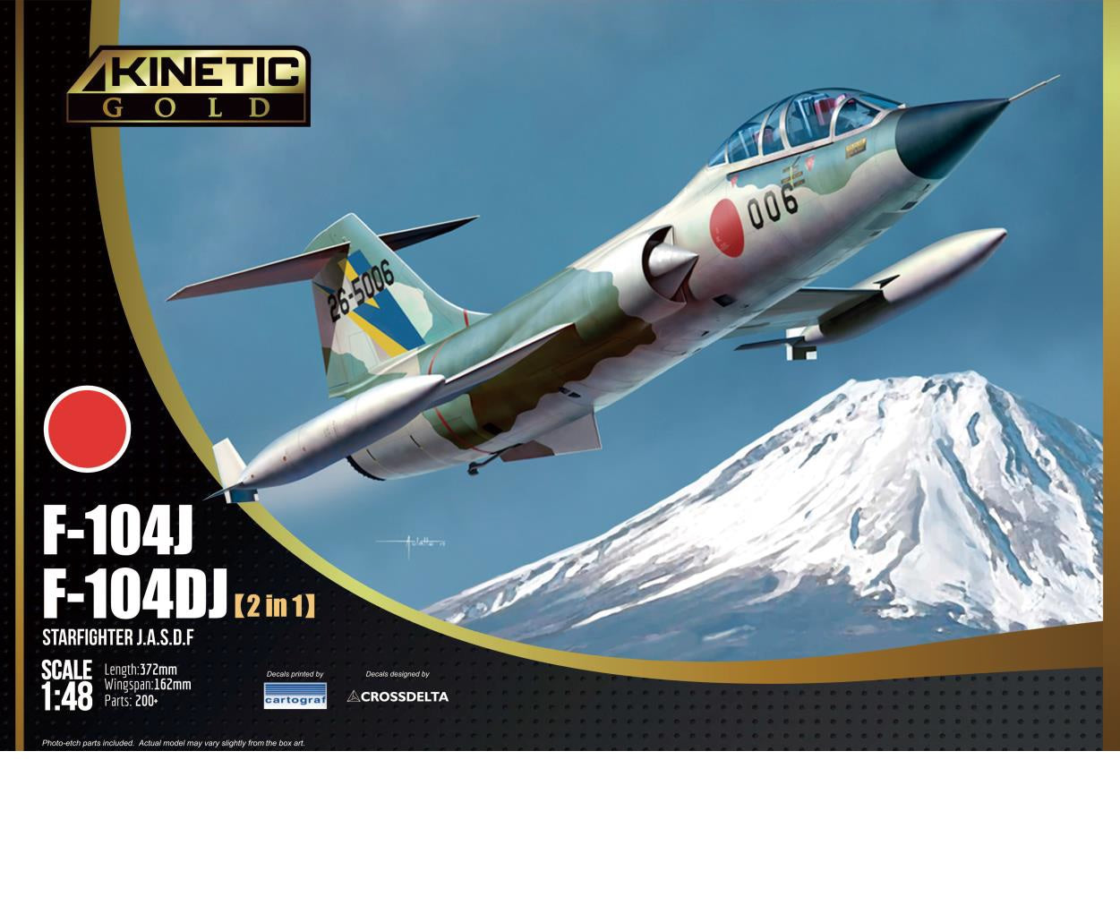 Kinetic 48092 1:48 F-104DJ F-104J JASDF Starfighter Military Aircraft Plane Kit