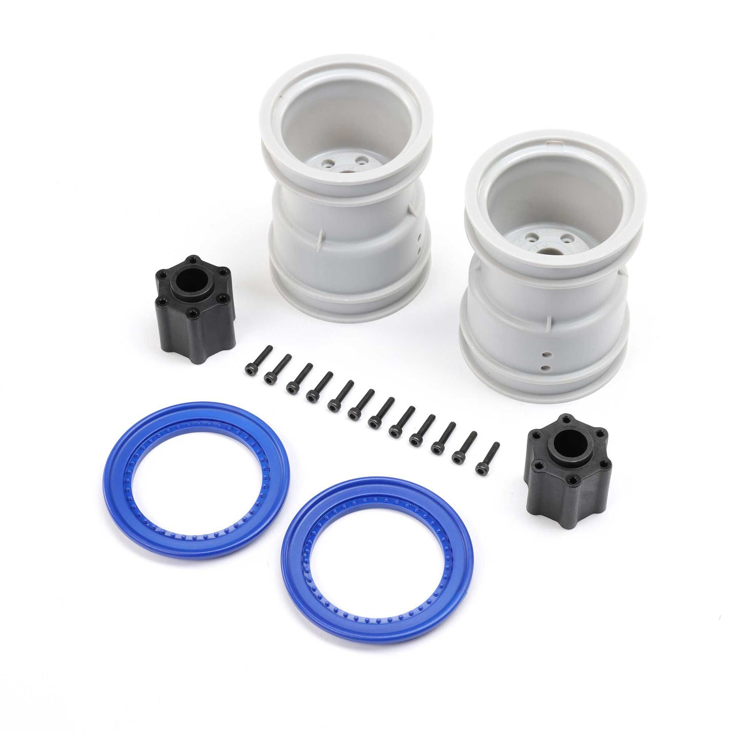 Losi LOS-1815 1:8 LMT 2.0 2.6" Wheel with Blue Beadlock Rings (Set of 2)
