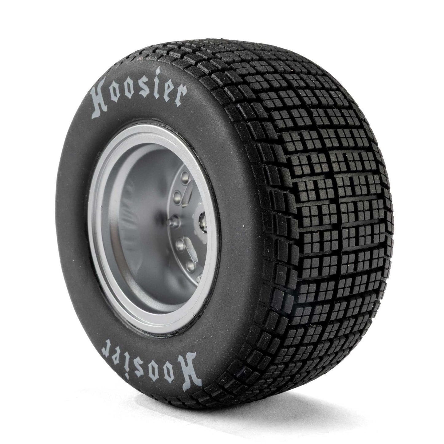 Losi LOS-4641 1:5 Soft Mounted Hoosier Tires, Satin Aluminum (Pack of 2)