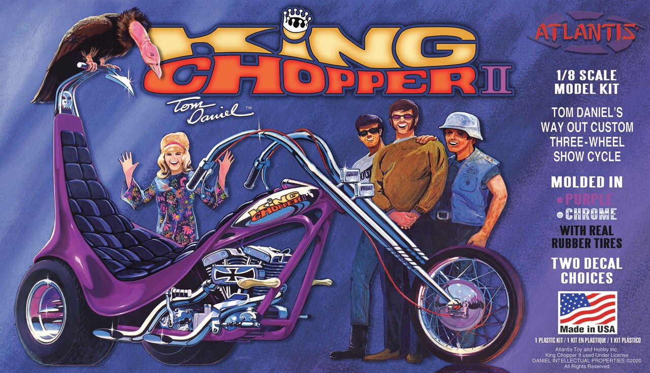 Atlantis Models M224 Tom Daniel King ChopperII 1/8 Plastic Model Trike