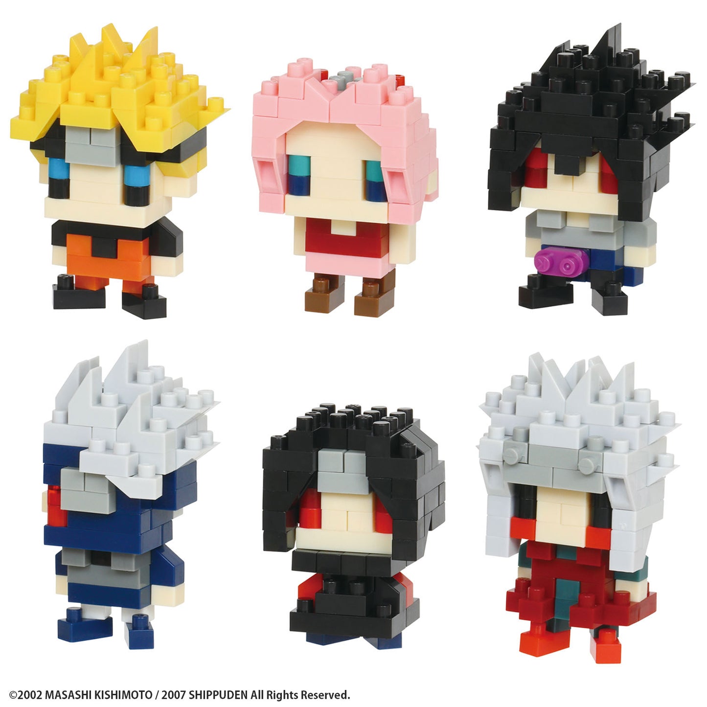 Nanoblock 22420 Mininano Series Naruto Shippuden Blocks (Set of 6)