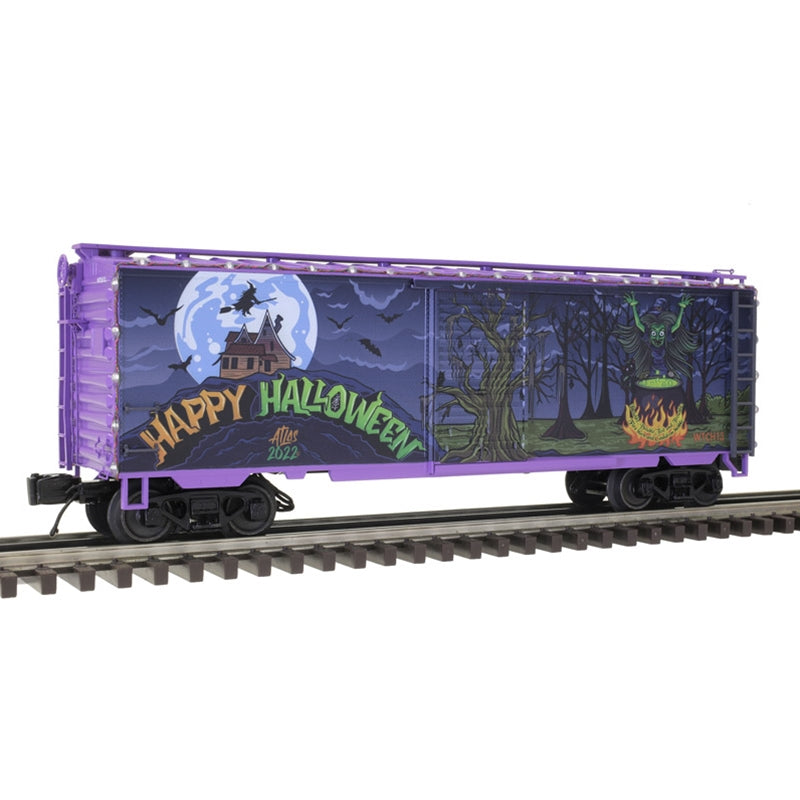 Atlas 3001852 O 2022 Halloween Edition 40' PS-1 Boxcar with Lights #13 (3 Rail) LN/Box