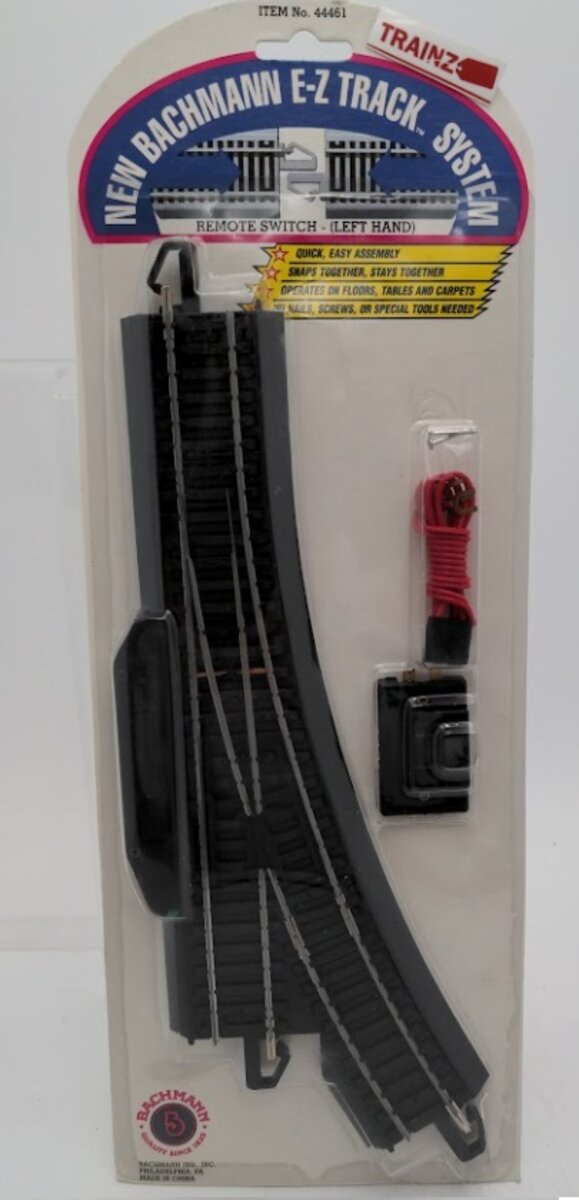Bachmann 44461 HO Scale Steel Alloy E-Z Track Left Hand Remote Switch Turnout