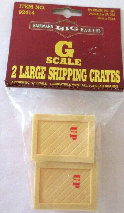 Bachmann 92414 G Scale Beige "UP" Shipping Crates (Pack of 2)
