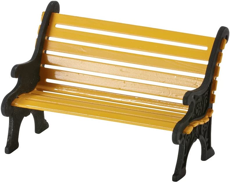 Dept 56 52302 Yellow Wrought Iron Park Bench