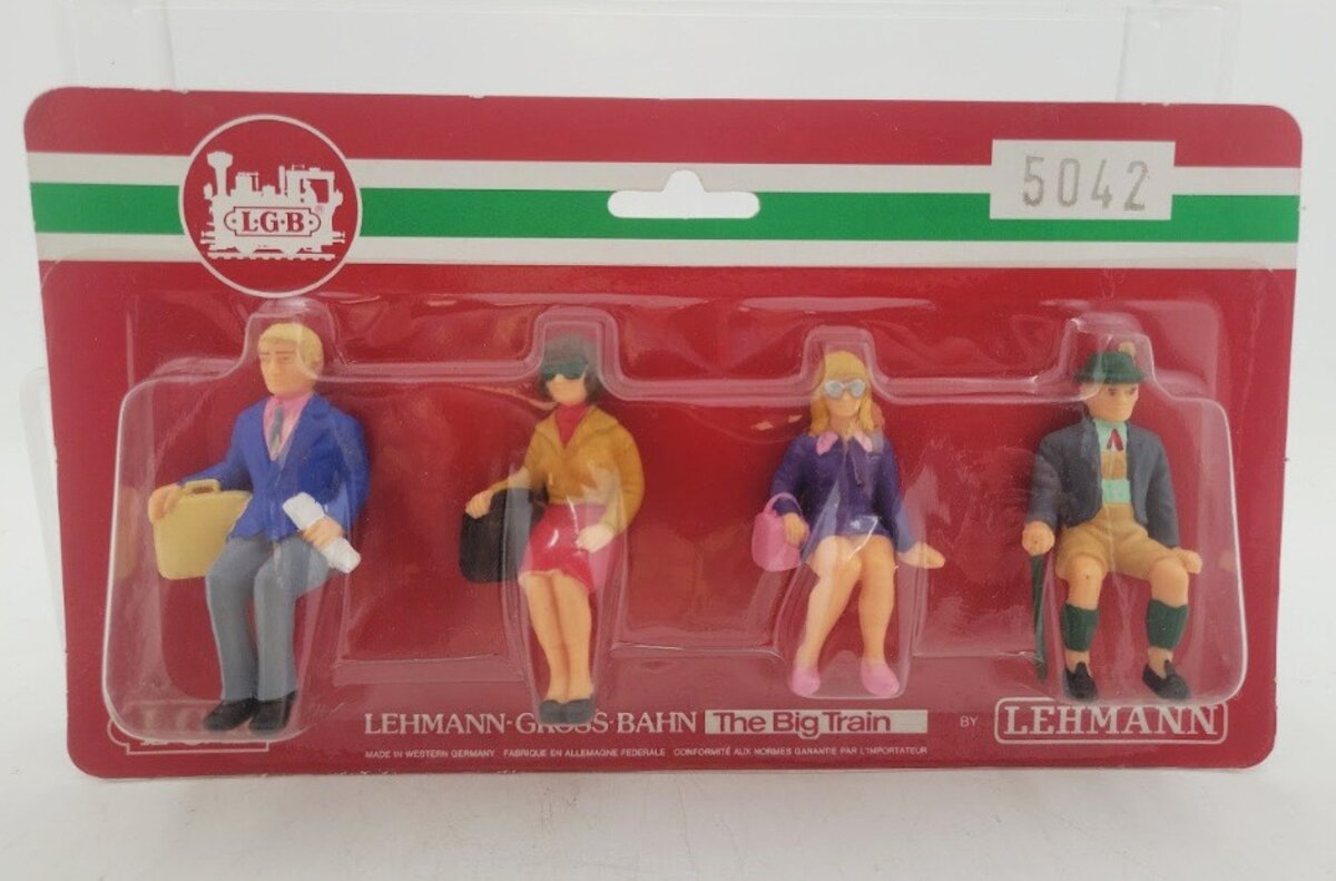 LGB 5042 G Scale Seated Passenger Car Painted Figures(Set of 4)