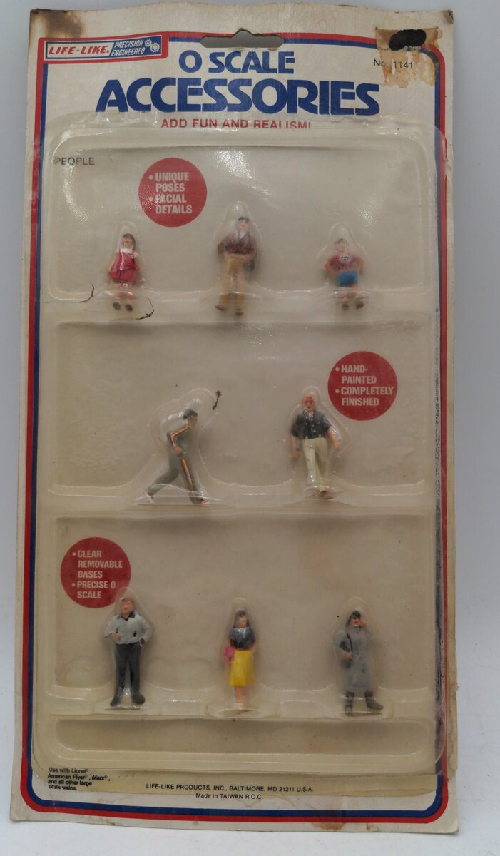Life Like 1141 O Scale Standing People Figures (Set of 8)