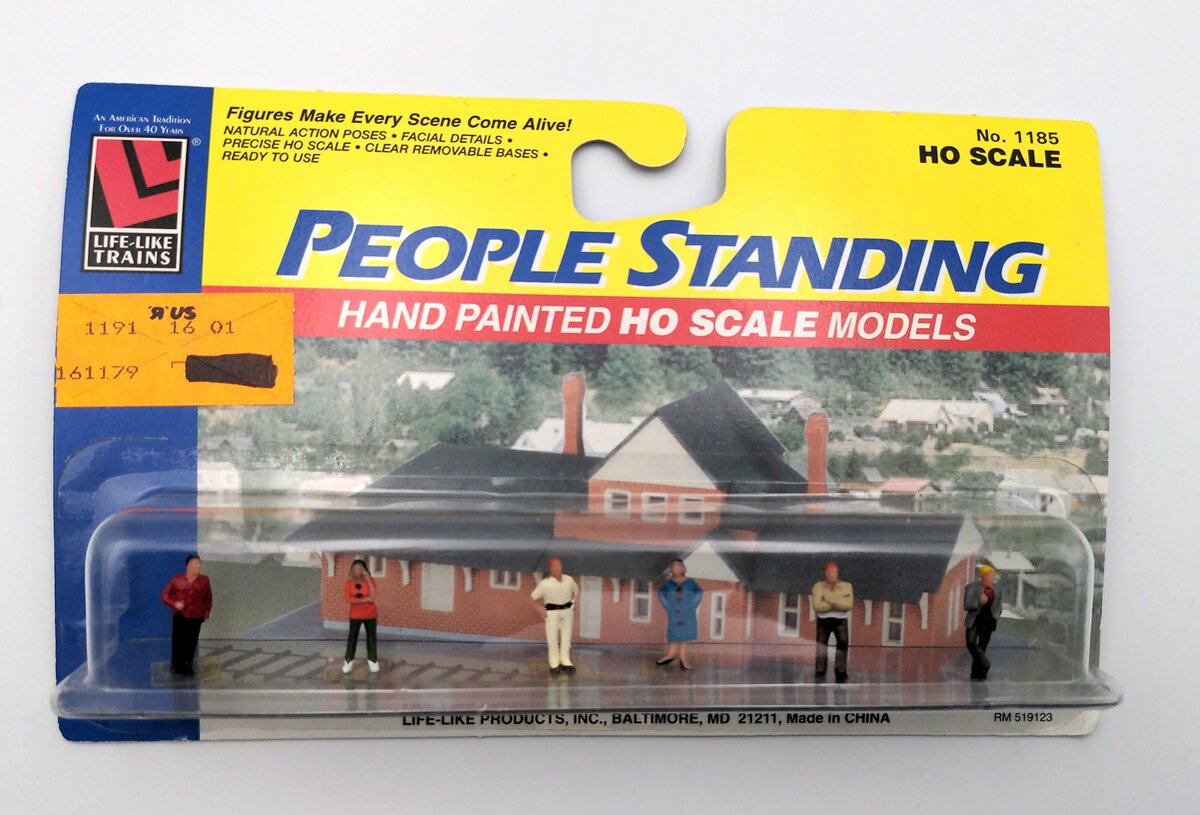 Life Like 1185 HO Scale People Standing - Hand Painted Figures (Set of 6)