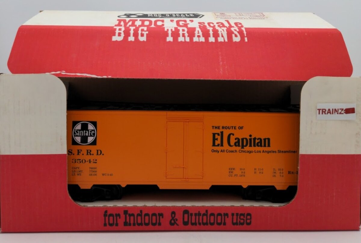 MDC G4602 G Scale Santa Fe El Capitan Refrigerator Car Road # 35042