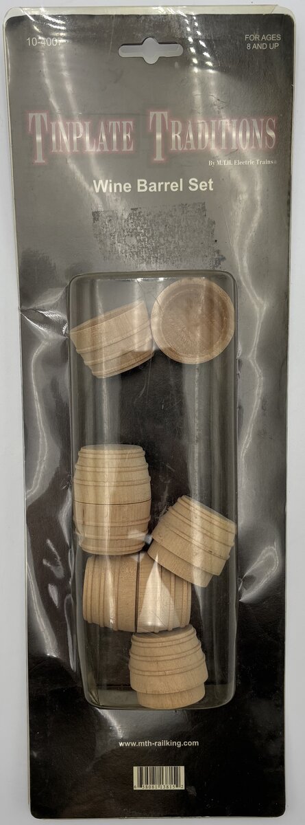 MTH 10-4007 Undecorated Wood Wine Barrels (Pack of 8)