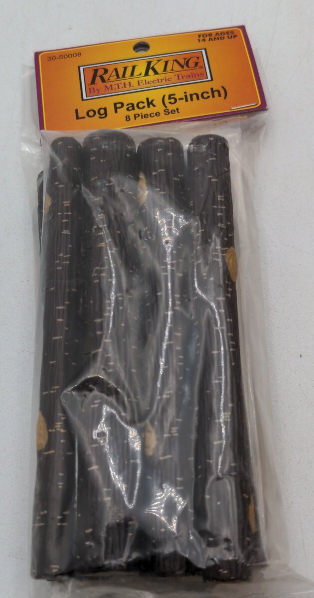 MTH 30-50008 RailKing Log Set 5" in Lenght (Set of 8)