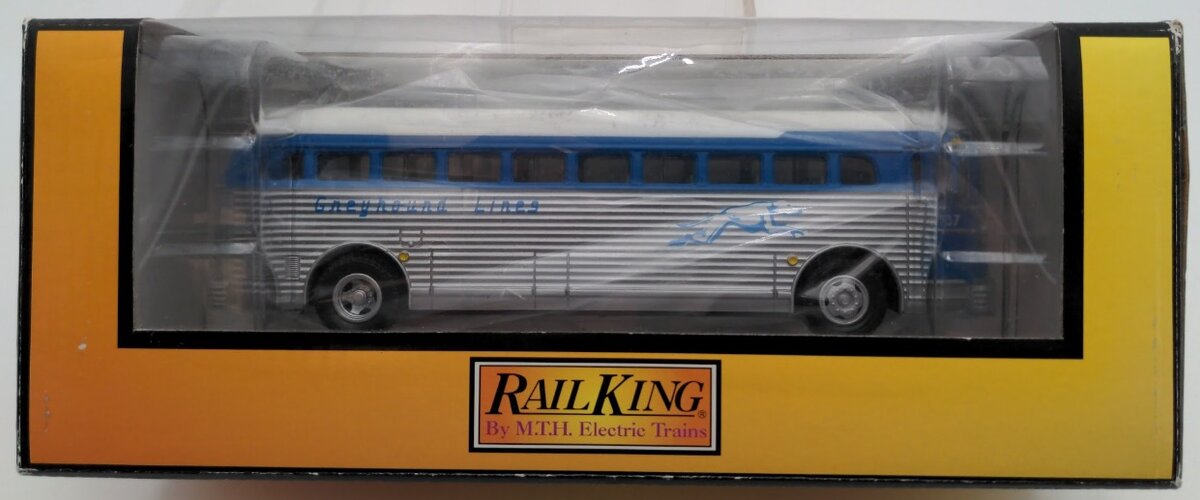 MTH 30-50016 Rail King Die Cast Omaha Die-Cast Greyhound Bus