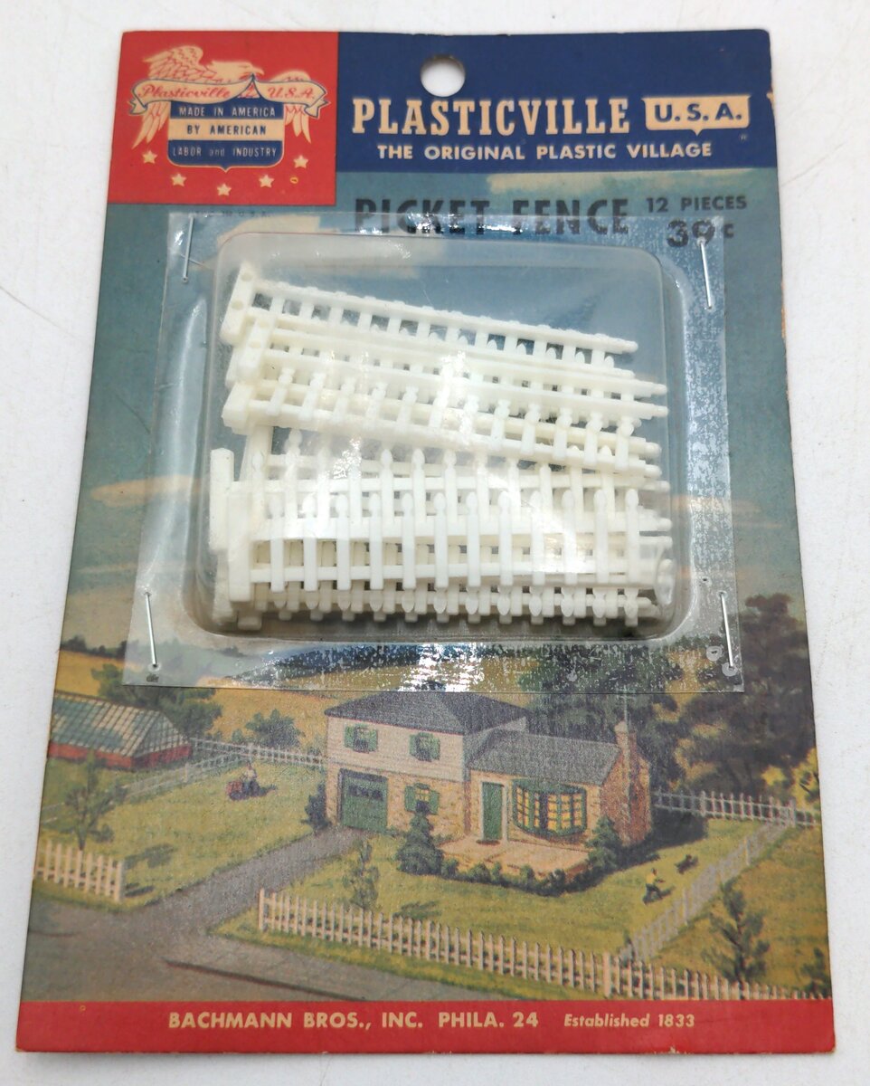 Plasticville 1101 Vintage O Picket Fence (Pack of 12)