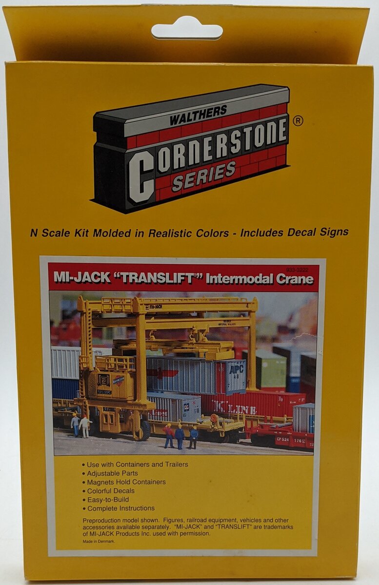 Walthers 933-3222 N Scale Mi-Jack "Translift" Intermodal Crane Kit