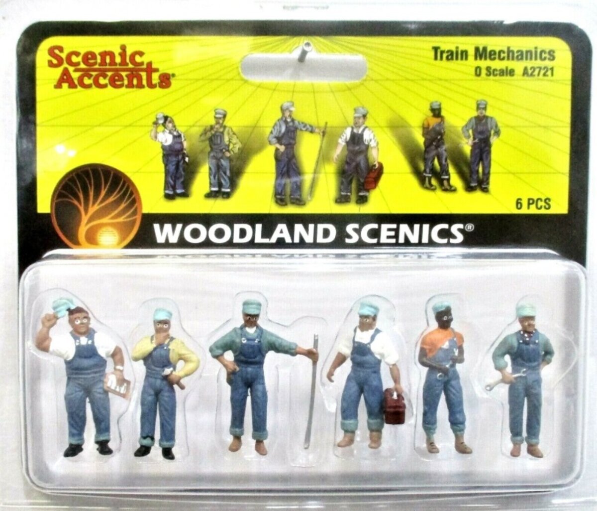Woodland Scenics A2721 O Scenic Accents Train Mechanic Figures (Set of 6)