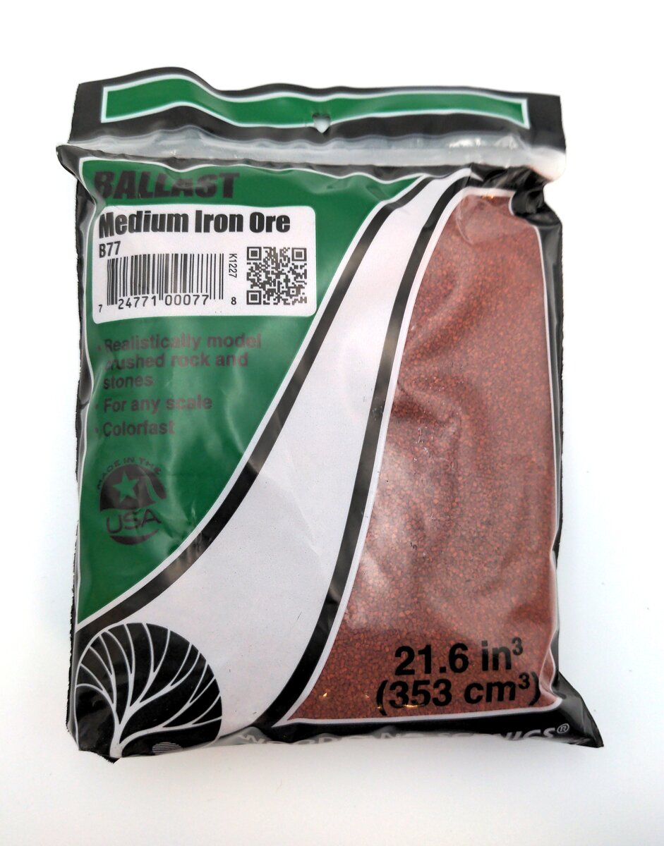 Woodland Scenics B77 Medium Iron Ore Ballast 7 Oz. Bag
