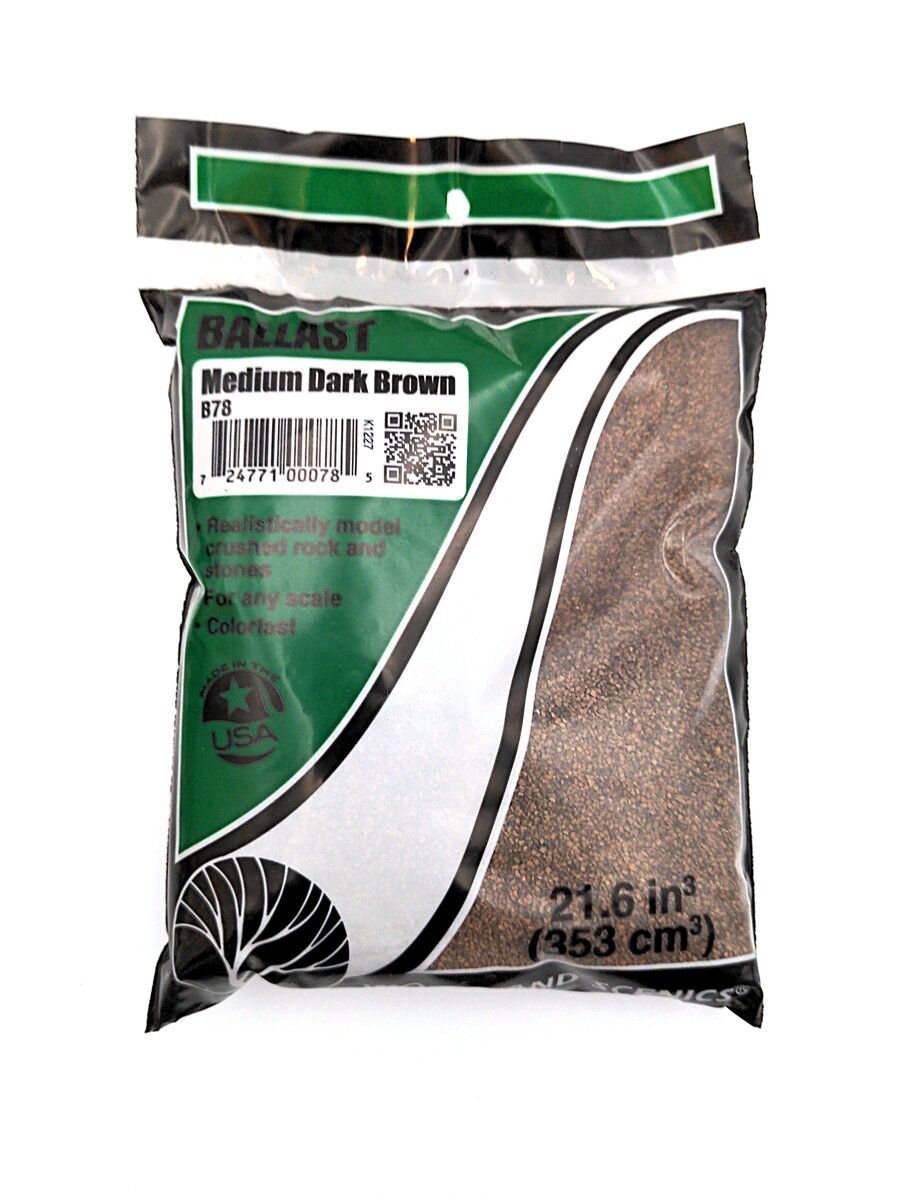 Woodland Scenics B78 All Scale Medium Dark Brown Ballast