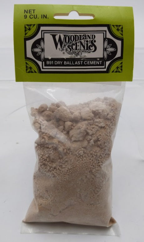 Woodland Scenics B91 Dry Cement 9 Cu. In. Ballast Bag