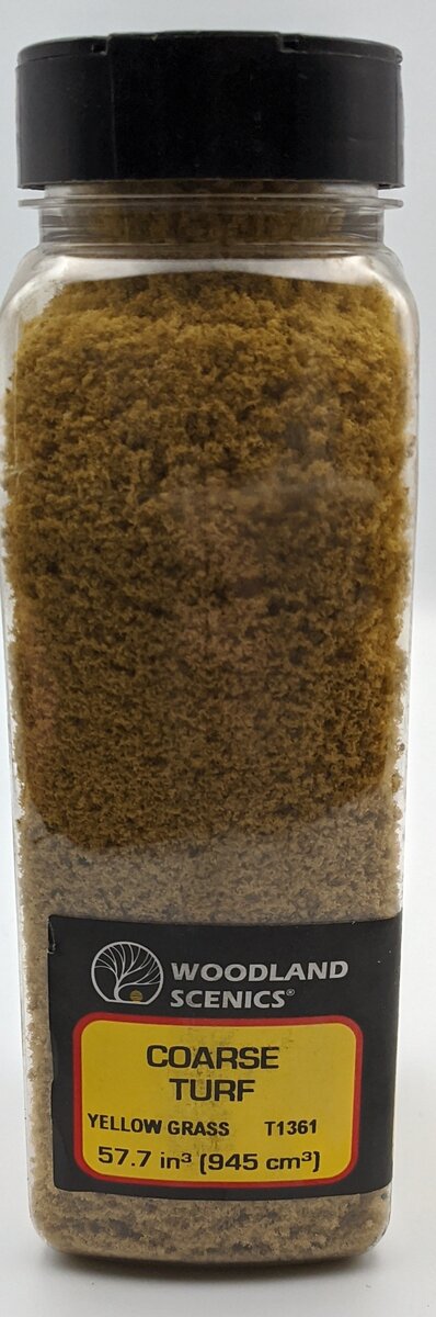 Woodland Scenics T1361 Coarse Turf Yellow Grass 32 Oz. Shaker