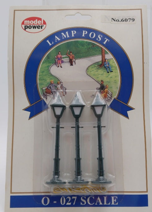 Model Power 6079 O and 0-27 Scale Square Frosted Lamp Posts (Pack of 3)