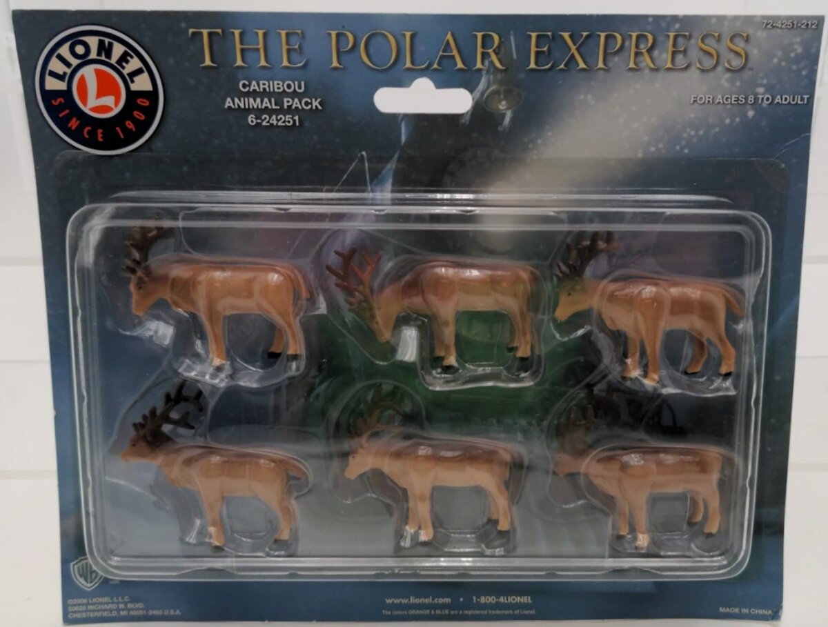 Lionel 6-24251 O Scale The Polar Express Caribou Animal Figures (Pack of 6)