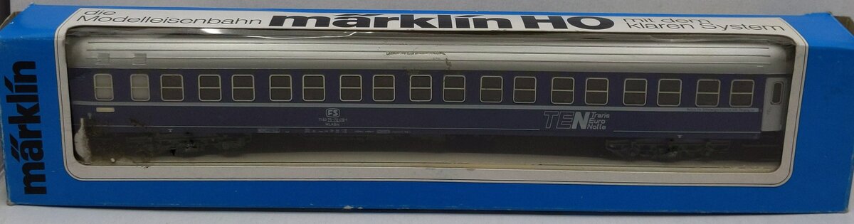 Marklin 4152 HO Trans Euro Notte FS WLABm Sleeping Car Road #: 71 83 75-70 419-1