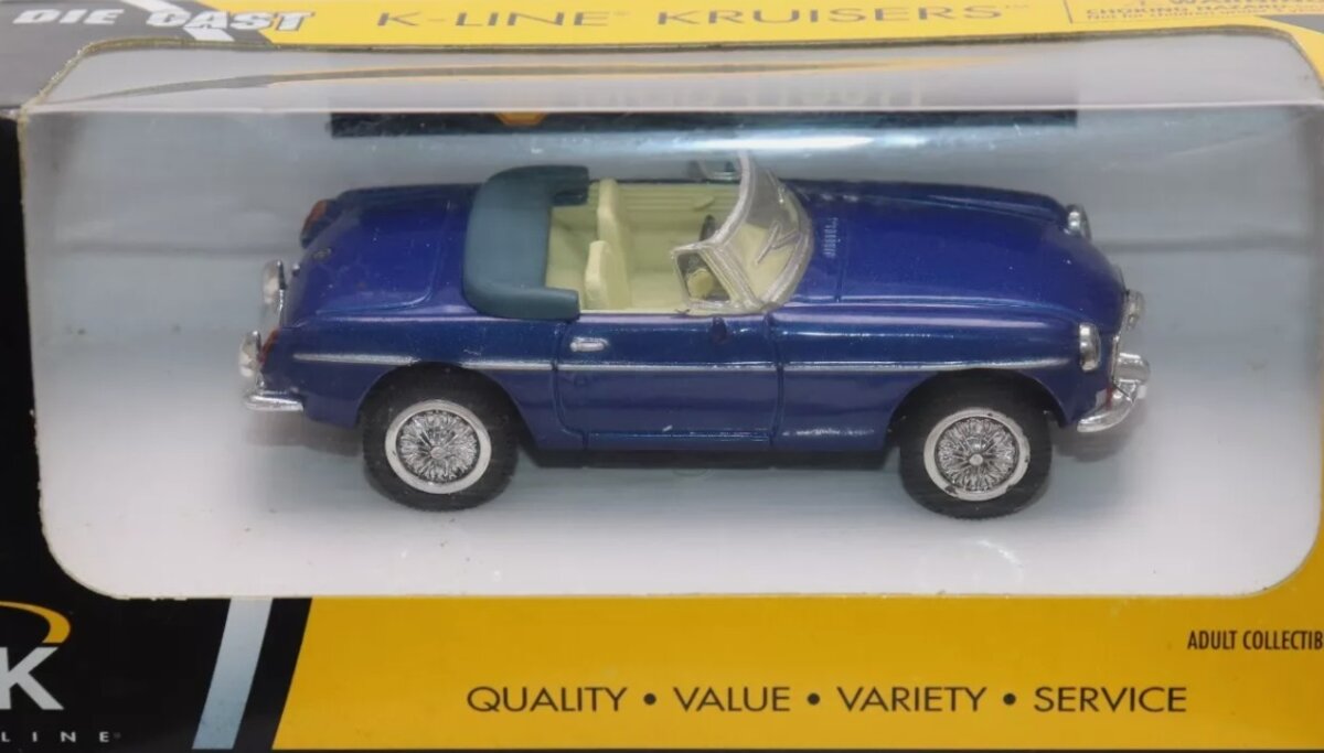 K-Line K94103 Kruisers 1:43 1967 Electric Blue MG MGB 1967 Convertible Diecast