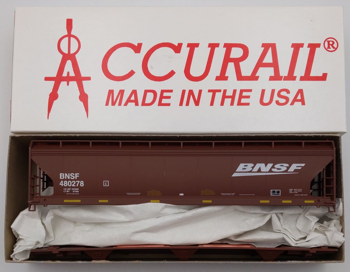 Accurail 2078 HO Burlington North ACF 3-Bay Covered Hopper Kit